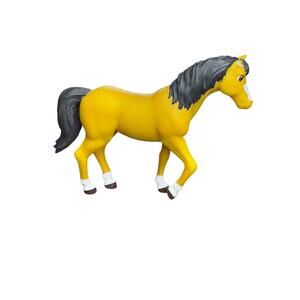 Lakeshore Horse Figure Clydesdale 5" Yellow Pony Toy